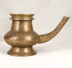 Handcrafted Finest Brass Holy Water Pot with Spout for Temple