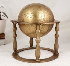 Decorative Handmade Brass Islamic Art Globe for Collection
