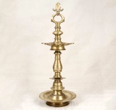 Vintage High-Quality Brass Oil Lamp for Prayer Room
