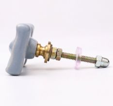 Grey Ceramic Bow Cabinet Knob