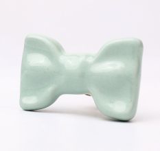 Light Green Ceramic Bow Cabinet Knob