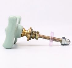 Light Green Ceramic Bow Cabinet Knob