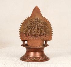 Handcrafted Vintage Brass Gajlakshmi Oil Lamp for Home Decor