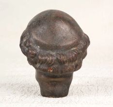 Dark Finish Brass Male Head Statue in European Art for Decor