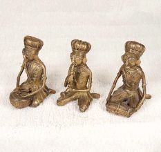 Handmade Finest Brass Musicians Statue for Decoration in Set of 3