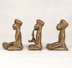 Handmade Finest Brass Musicians Statue for Decoration in Set of 3