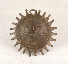 Tribal Art Finest Brass Sun God Plate for Wall Hanging for Decor