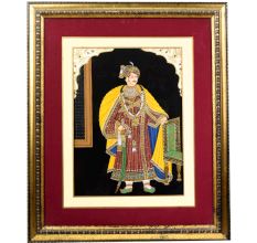 Vintage Canvas Paintiing of King and Queen for Decoration