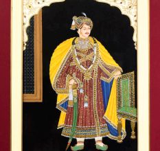 Vintage Canvas Paintiing of King and Queen for Decoration