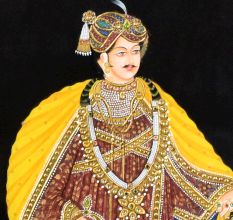 Vintage Canvas Paintiing of King and Queen for Decoration