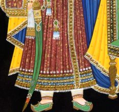 Vintage Canvas Paintiing of King and Queen for Decoration