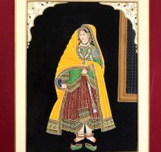 Vintage Canvas Paintiing of King and Queen for Decoration