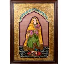 Tanjore Painting of Lady for Home and Office Decoration