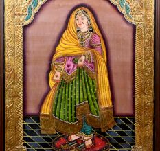 Tanjore Painting of Lady for Home and Office Decoration