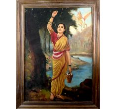 Hand Painted Lady Canvas Oil Painting for Hanging