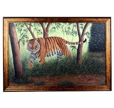Hand Painted Tiger Hardboard Painting for Home Decoration