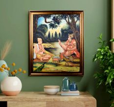 Lord Hanuman and Legendary Tulsidas Canvas Painting