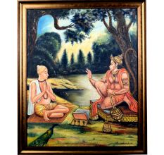 Lord Hanuman and Legendary Tulsidas Canvas Painting