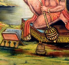 Lord Hanuman and Legendary Tulsidas Canvas Painting