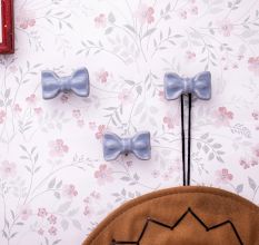Grey Ceramic Bow Modern Wall Hook-Pack of 3