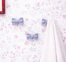 Grey Ceramic Bow Modern Wall Hook-Pack of 3
