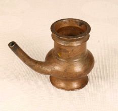 Handcrafted High-Quality Brass Water Pot with Spout for Temple