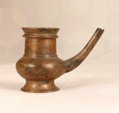 Handcrafted High-Quality Brass Water Pot with Spout for Temple