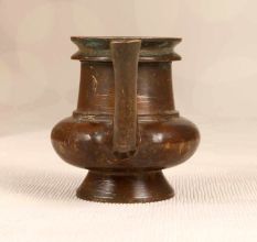 Beautiful Brown Finish Brass Holy Water Pot for Prayer Room