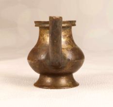 Handmade Traditional Brass Holy Water Pot with Spout for Prayer Room