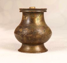 Handmade Traditional Brass Holy Water Pot with Spout for Prayer Room