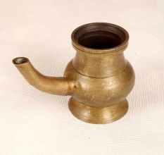 Vintage Brown Handmade Brass Water Pot for Flower Decoration