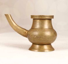 Vintage Brown Handmade Brass Water Pot for Flower Decoration
