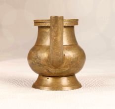 Vintage Brown Handmade Brass Water Pot for Flower Decoration