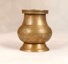 Vintage Brown Handmade Brass Water Pot for Flower Decoration
