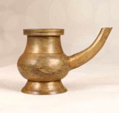 Vintage Brown Handmade Brass Water Pot for Flower Decoration