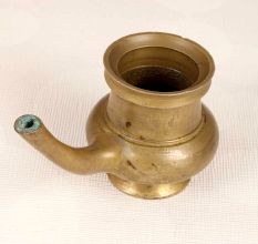 Vintage Finish Handmade Brass Holy Water Pot for Decoration