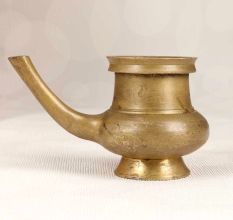 Vintage Finish Handmade Brass Holy Water Pot for Decoration