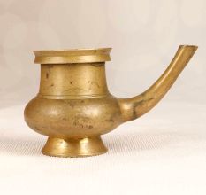 Vintage Finish Handmade Brass Holy Water Pot for Decoration