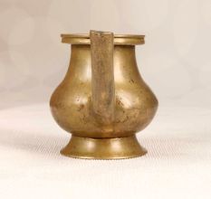Vintage Handcrafted Holy Water Pot with Spout Made of Brass