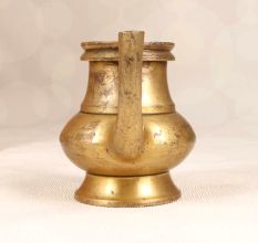 South Indian Handmade Brass Water Pot with Spout for Temple