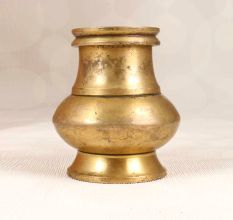 South Indian Handmade Brass Water Pot with Spout for Temple