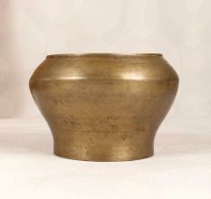 Vintage Brown Finish Brass Holy Pot for Home Decoration