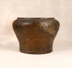 Antique Brown Finish Holy Pot Made of Brass for Prayer Room