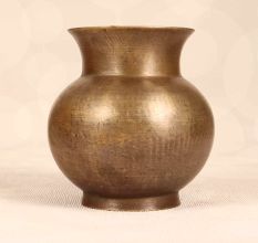 Plain Finish Handmade Brass Holy Water Pot for Rituals