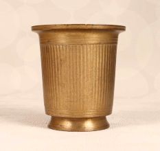 Decorative Brown Finish Holy Water Cup Made of Finest Brass
