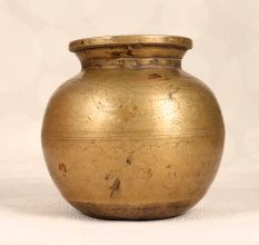 Beautifully Engraved Brass Holy Water Pot for Flower Decoration