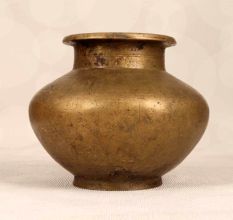 Handmade Engraved Finest Brass Water Pot for Holy Occasions