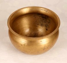 Handmade Plain Brown Finish Holy Water Pot Made of Brass