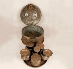 Vintage Finish Copper Paan Daan for Collection and Decoration