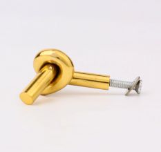 Handmade Solid Golden Brass Knot Cabinet Knob